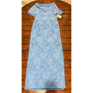 JS Collection Blue Lace Strapless Dress - Size 4